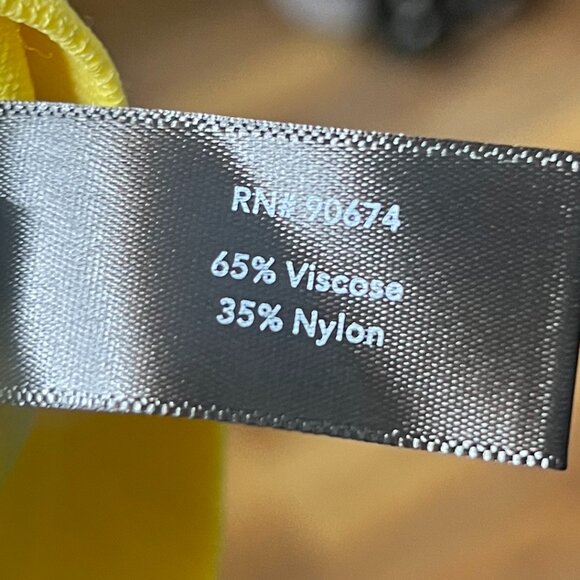 Boston Proper Yellow Off Shoulder Flare Sleeve Colorblock Resortwear Top Size S - Picture 5 of 5